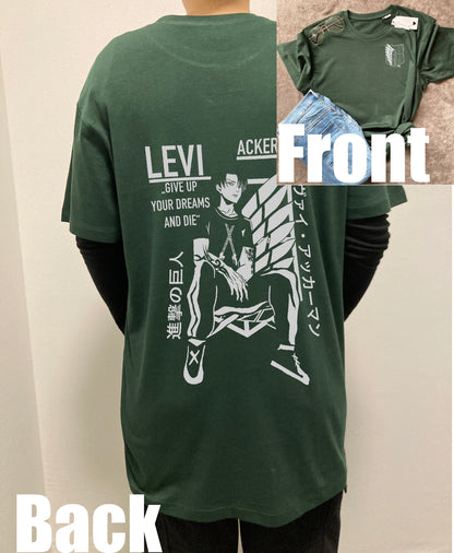 Levi T-Shirt,T-Shirt AnimeMerch,Schwarz , Black,Merch, colors